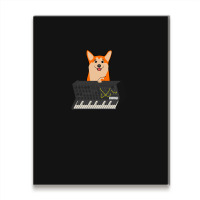 Funny Synthesizer Fan Korgi Corgi Dog Lover .png Metal Print Vertical | Artistshot