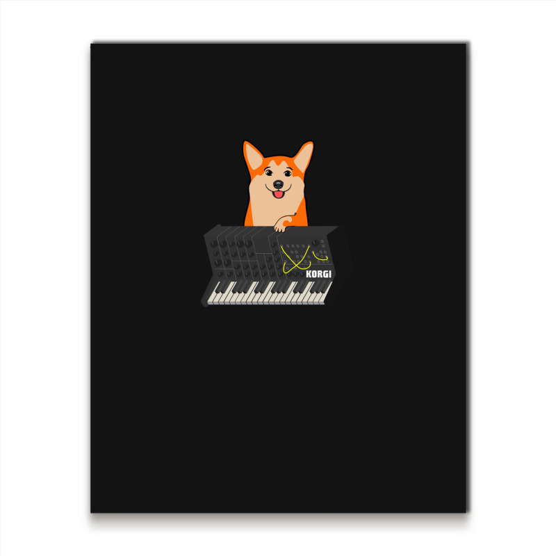 Funny Synthesizer Fan Korgi Corgi Dog Lover .png Metal Print Vertical | Artistshot