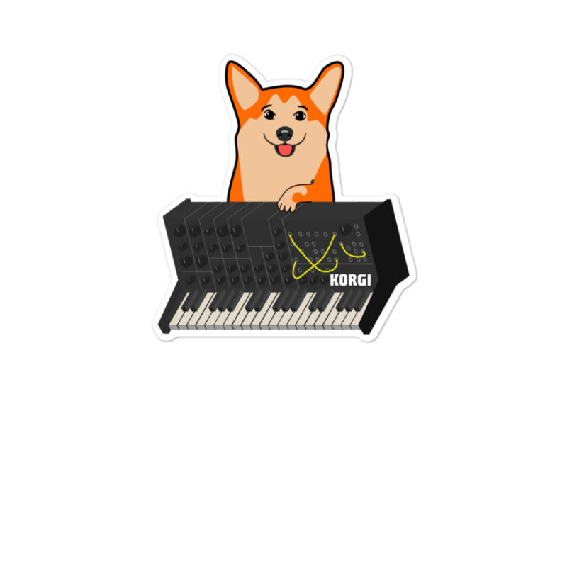 Funny Synthesizer Fan Korgi Corgi Dog Lover .png Sticker | Artistshot