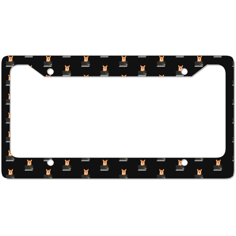 Funny Synthesizer Fan Korgi Corgi Dog Lover .png License Plate Frame | Artistshot