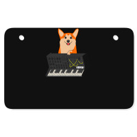 Funny Synthesizer Fan Korgi Corgi Dog Lover .png Atv License Plate | Artistshot