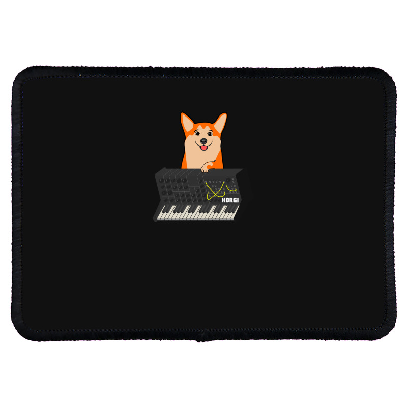 Funny Synthesizer Fan Korgi Corgi Dog Lover .png Rectangle Patch | Artistshot