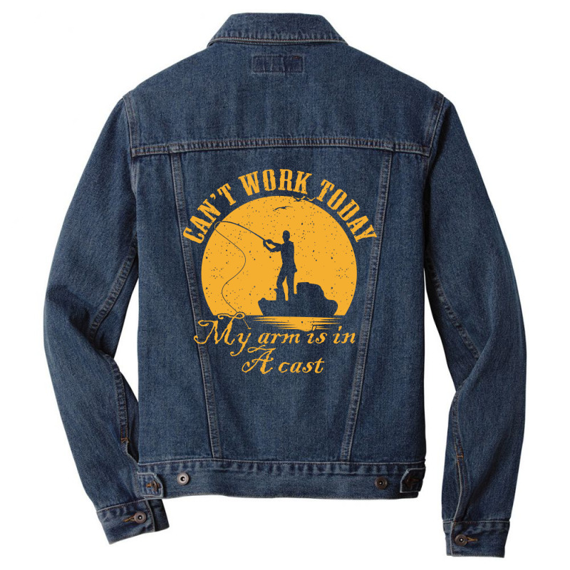 Mens Fishing Funny Men Denim Jacket by heroeart | Artistshot