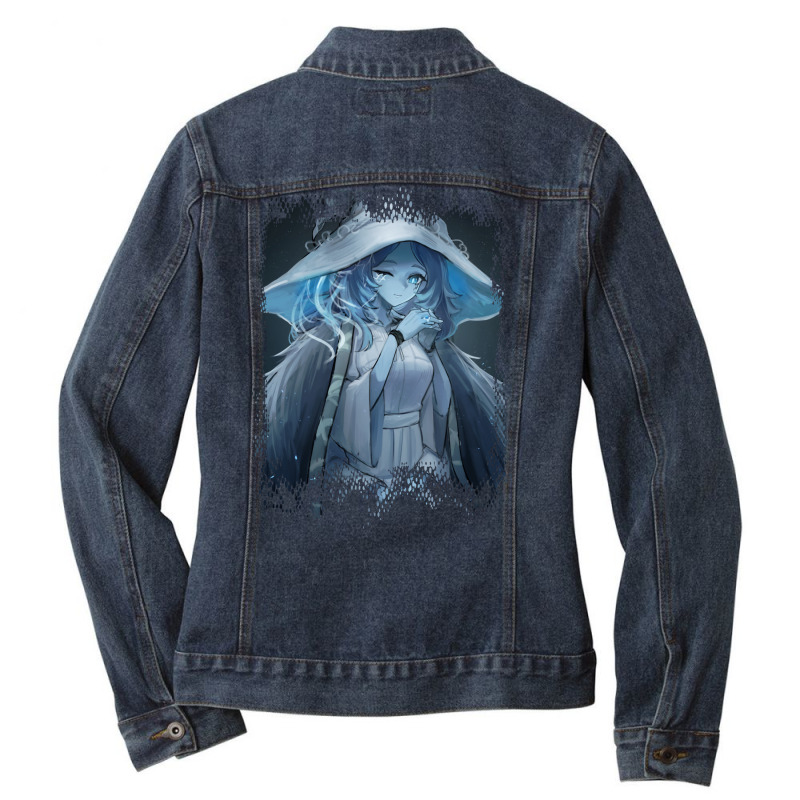 Ring Design One Ladies Denim Jacket by orugbojunwus | Artistshot