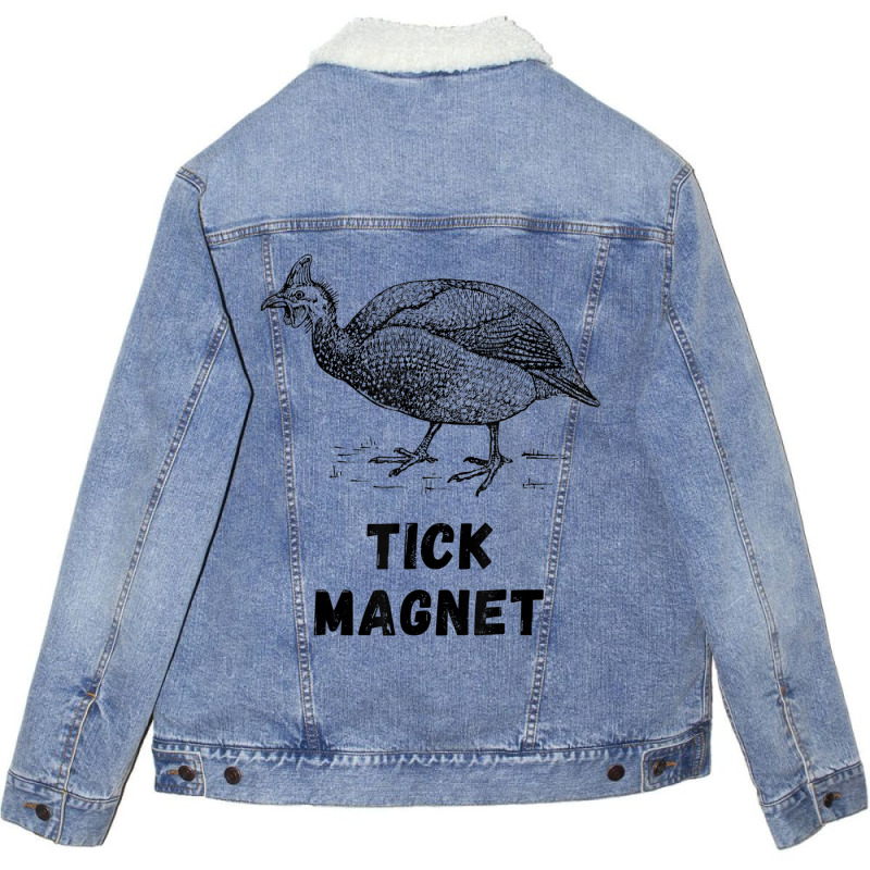 Guinea Hen Fowl Farm Animals Country Poultry Guineafowl Unisex Sherpa-lined Denim Jacket | Artistshot