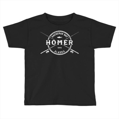 Homer Ak Vintage Crossed Fishing Rods T Shirt Toddler T-shirt Designed By Fiora652