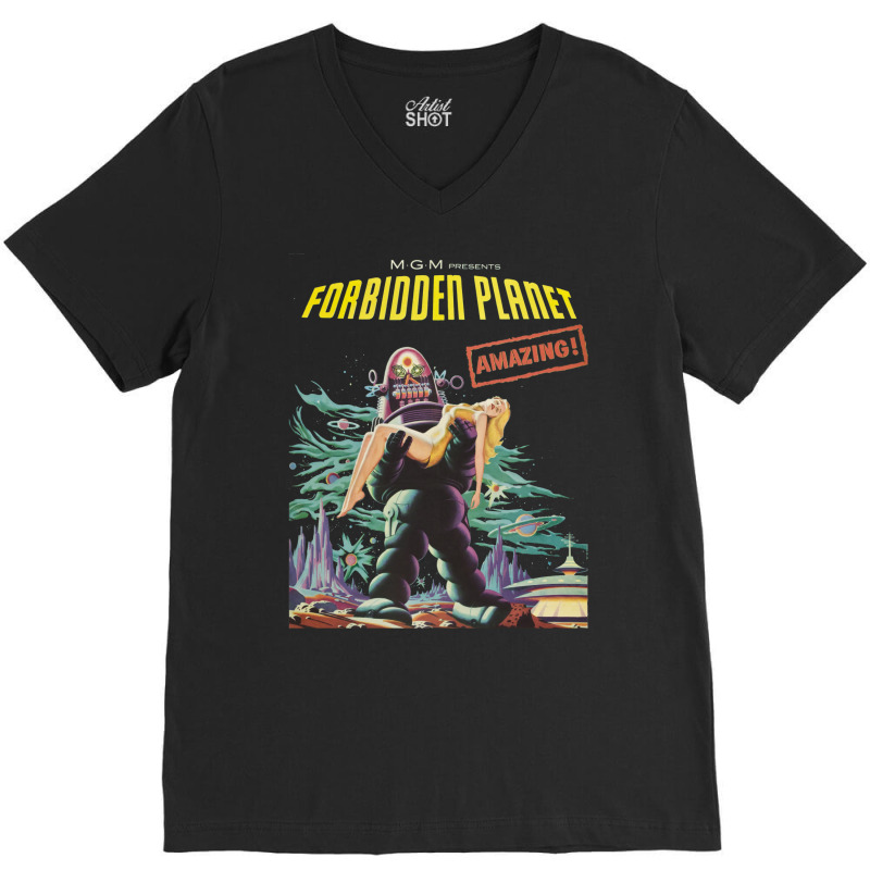 Forbidden Planet Poster 1 V-neck Tee | Artistshot