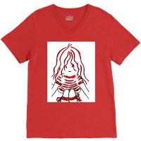 Mylene Farmer Drawing V-neck Tee | Artistshot