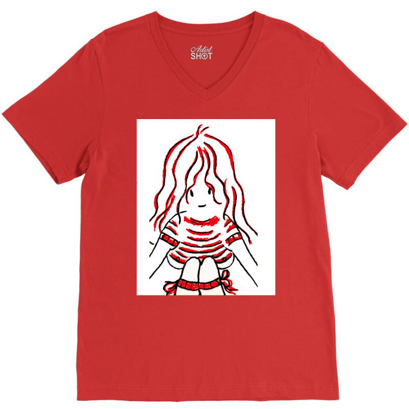 Mylene Farmer Drawing V-neck Tee | Artistshot