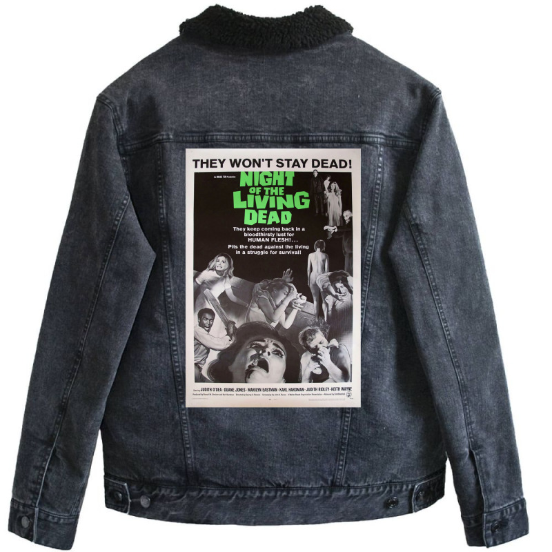 Night Of The Living Dead Unisex Sherpa-lined Denim Jacket | Artistshot