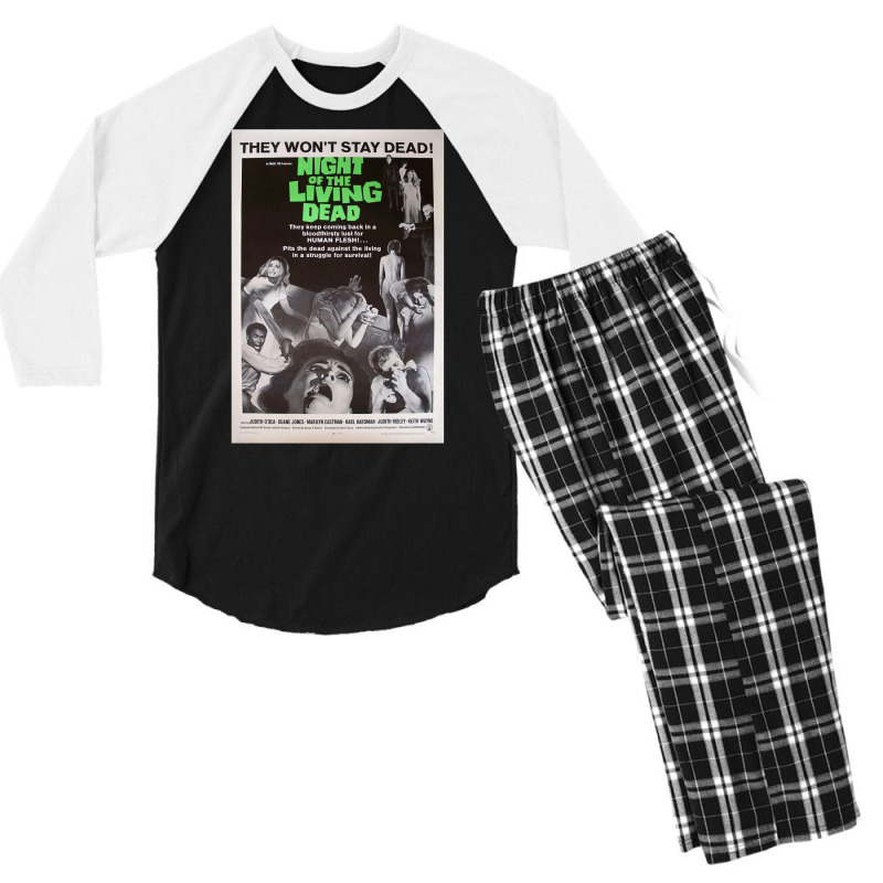 Night Of The Living Dead Men's 3/4 Sleeve Pajama Set | Artistshot