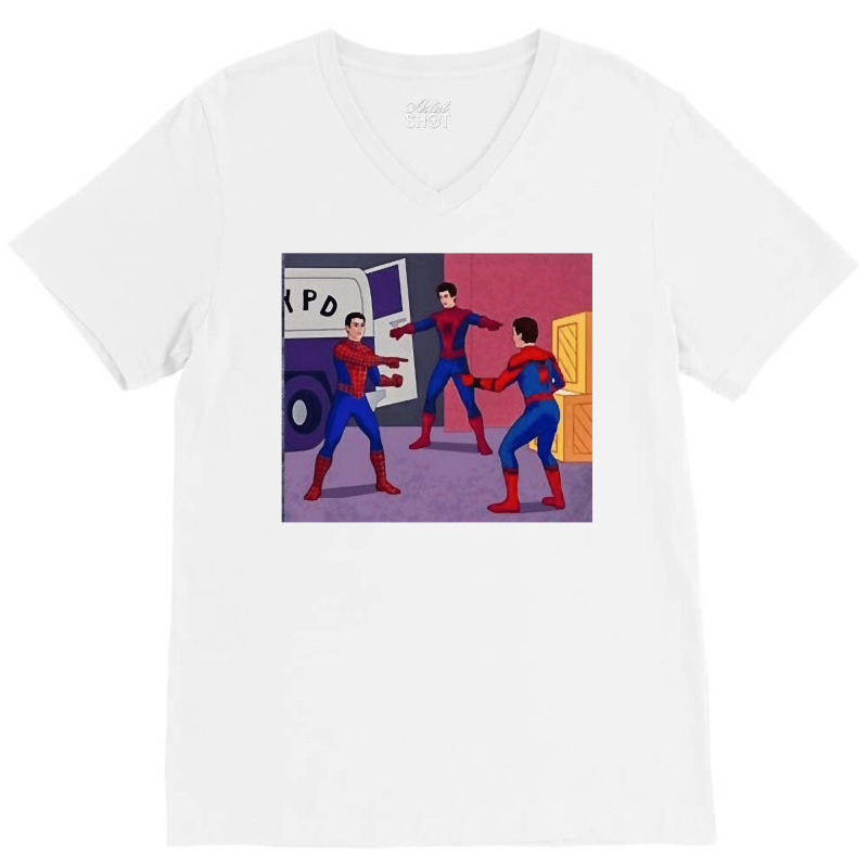 Spidermen Men Not Man Meme V-Neck Tee by kounalkherfix | Artistshot