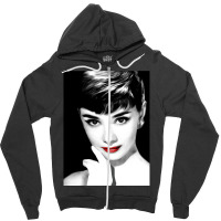 Audrey Hepburn Lips Zipper Hoodie | Artistshot