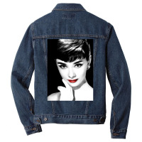 Audrey Hepburn Lips Men Denim Jacket | Artistshot