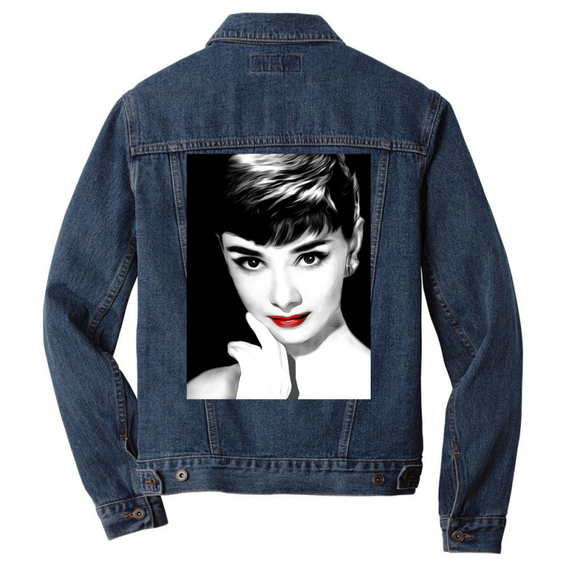 Audrey Hepburn Lips Men Denim Jacket | Artistshot