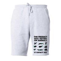 Product Tested On Animals Fleece Short | Artistshot