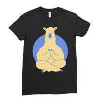 Llama Meditating T  Shirt Llama Meditating A Llama In A Yoga Pose Yoga Ladies Fitted T-shirt | Artistshot