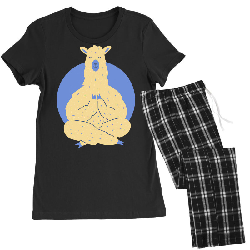 Llama Meditating T  Shirt Llama Meditating A Llama In A Yoga Pose Yoga Women's Pajamas Set by leland4353 | Artistshot