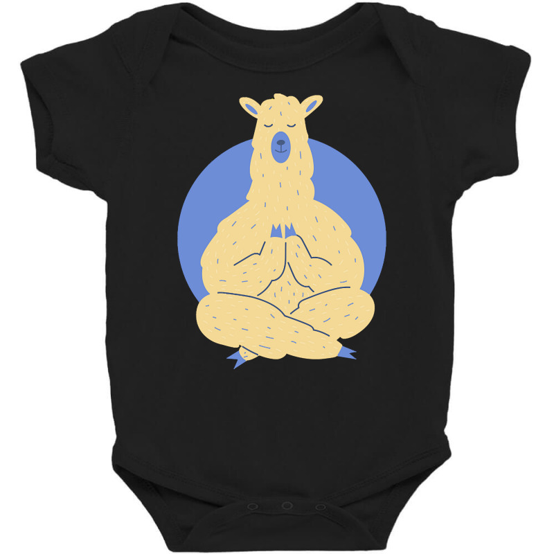 Llama Meditating T  Shirt Llama Meditating A Llama In A Yoga Pose Yoga Baby Bodysuit by leland4353 | Artistshot