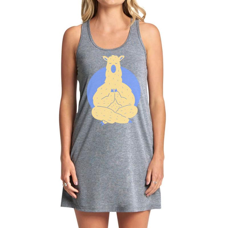 Llama Meditating T  Shirt Llama Meditating A Llama In A Yoga Pose Yoga Tank Dress by leland4353 | Artistshot