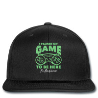 Gamer Joke I Paused My Game To Be Here Printed Hat | Artistshot