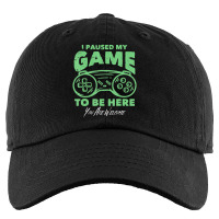 Gamer Joke I Paused My Game To Be Here Kids Cap | Artistshot