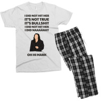 Room I Did Not Hit Her Men's T-shirt Pajama Set | Artistshot