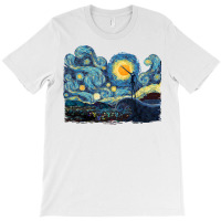 Jack Scary Night Abstract Paintings T-shirt | Artistshot