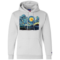 Jack Scary Night Abstract Paintings Champion Hoodie | Artistshot