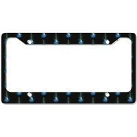 Blue Lp Style Electric Guitar Flowering Vines License Plate Frame | Artistshot