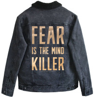 Dune   Fear Is The Mind Killer (light) Unisex Sherpa-lined Denim Jacket | Artistshot