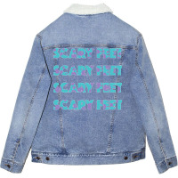 Sulley Scary Feet Monsters Inc Text Unisex Sherpa-lined Denim Jacket | Artistshot