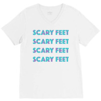 Sulley Scary Feet Monsters Inc Text V-neck Tee | Artistshot