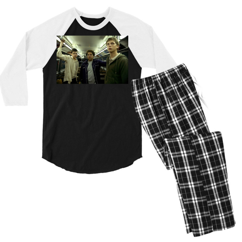 Superbad Train Scene Still Superbad Men's 3/4 Sleeve Pajama Set | Artistshot