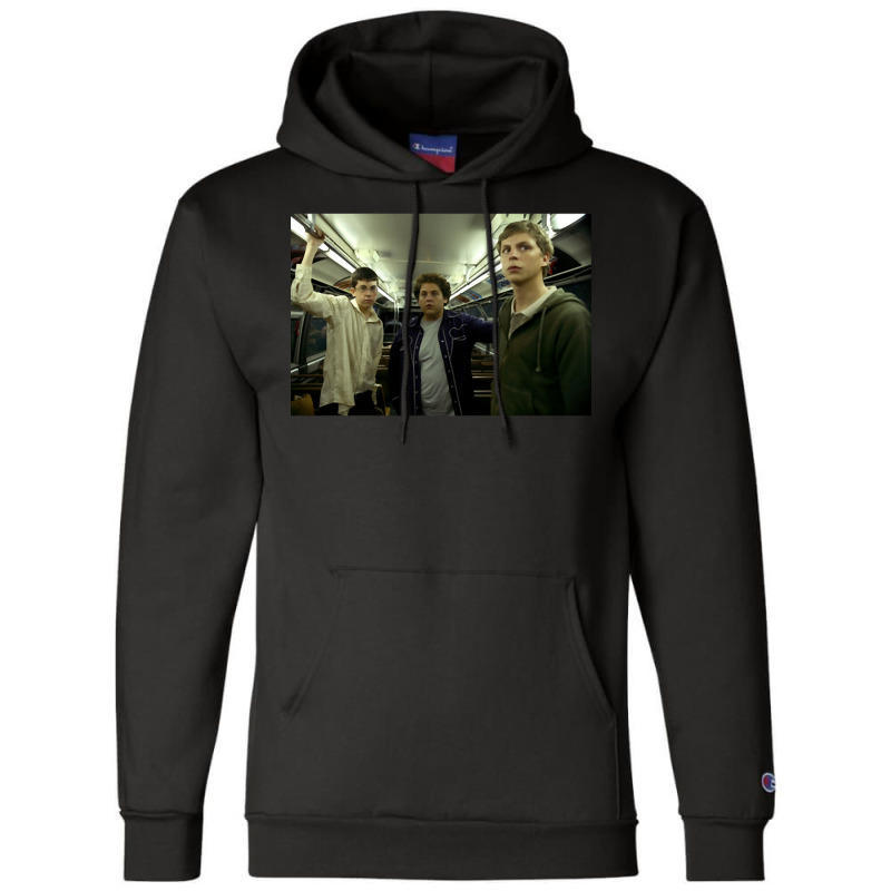 Superbad Train Scene Still Superbad Champion Hoodie | Artistshot