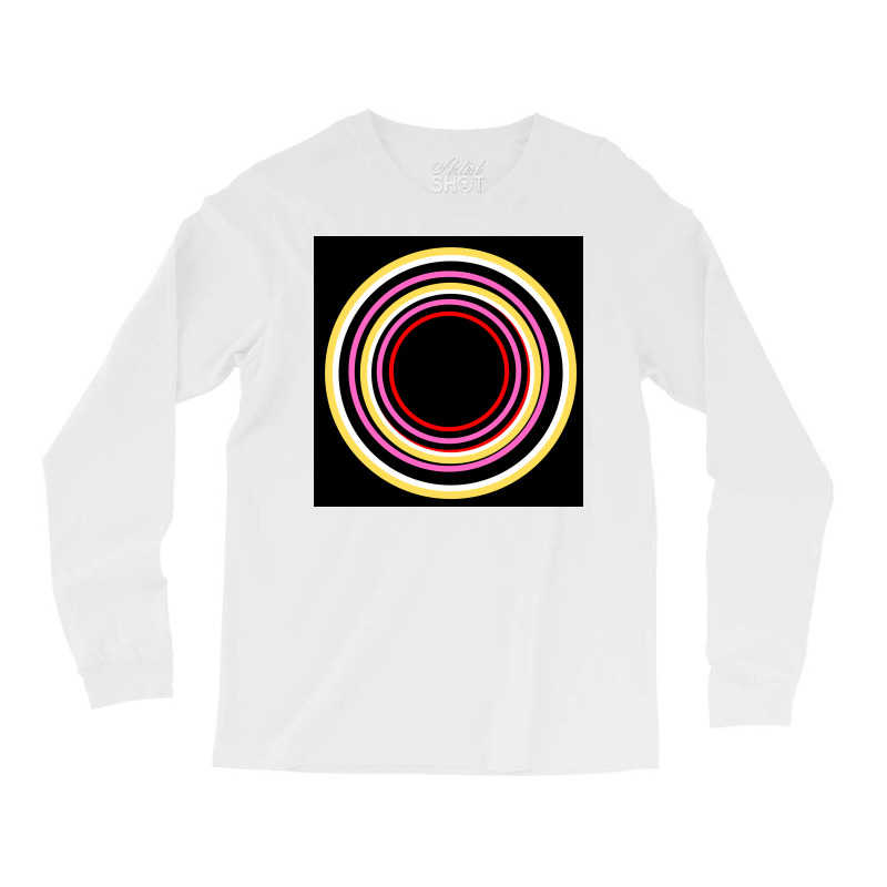 Colourful Circles On Black Colour Background Long Sleeve Shirts by American choice | Artistshot