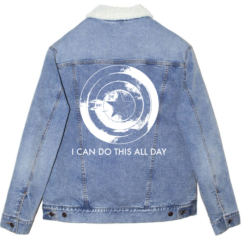 I Can Do This All Day 1 Unisex Sherpa-Lined Denim Jacket by amwayfigeljy | Artistshot