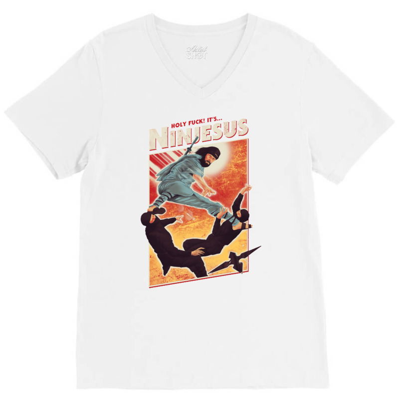 The Jesus Ninja V-neck Tee | Artistshot