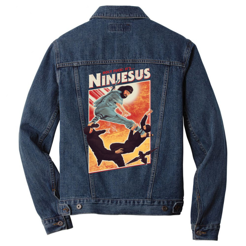 The Jesus Ninja Men Denim Jacket | Artistshot