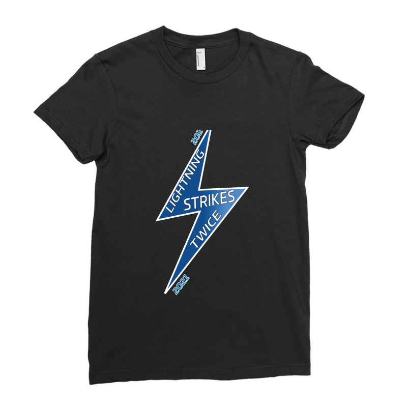 Lightning Strikes Twice Tampa Bay 2021 Ladies Fitted T-Shirt by DIANECULERIE | Artistshot