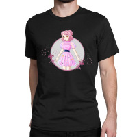 Girl With Short Pink Hair Wearing Pink Dress Classic T-shirt | Artistshot