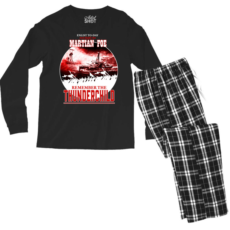 Remember Hms Thunderchild   Inspired Men's Long Sleeve Pajama Set | Artistshot