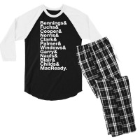 The Thing Movie Death Order Helvetica Jetset Horror Science Fiction Fa Men's 3/4 Sleeve Pajama Set | Artistshot