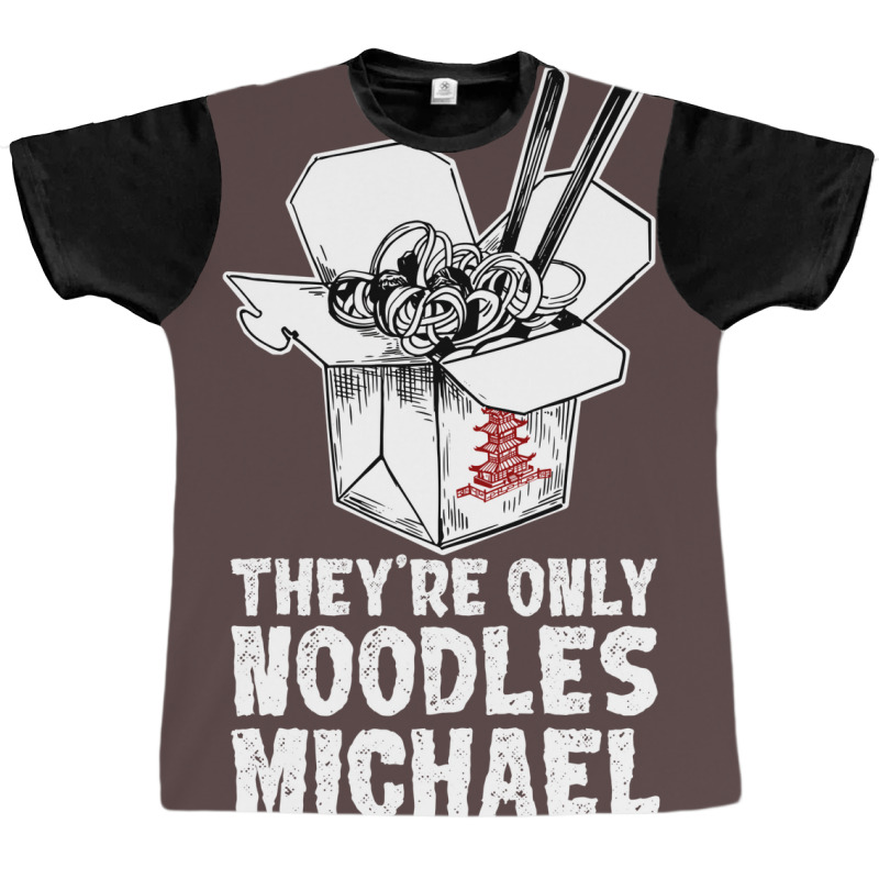 They're Only Noodles Michael Graphic T-shirt | Artistshot