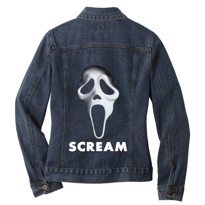 Scream 1 Ladies Denim Jacket by apolitery | Artistshot