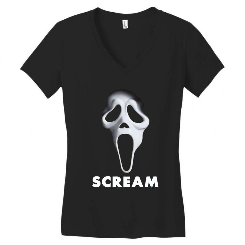 Scream 1 Women's V-Neck T-Shirt by apolitery | Artistshot