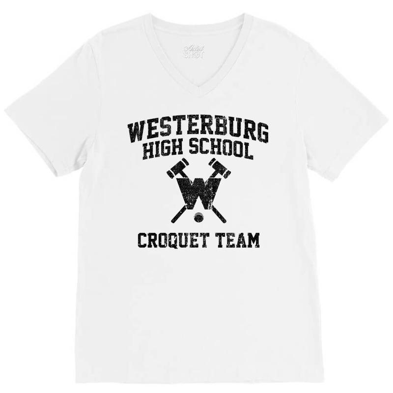 Westerburg High School Croquet Team (heathers) V-neck Tee | Artistshot