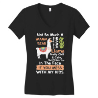 Mama Llama T  Shirt Not So Much A Mama Bear More Like A Mama Llama Pre Women's V-neck T-shirt | Artistshot