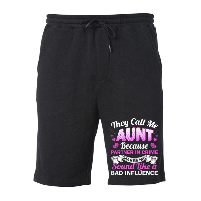 Aunt Bad Influence Rocking The Aunt Life Aunt Team Fleece Short | Artistshot