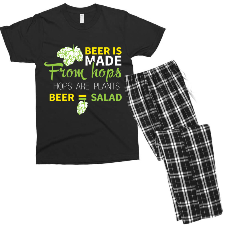 Beer Is From Hops Beer Equals Salad Alcoholic Party Men's T-shirt Pajama Set by tiennguyen | Artistshot